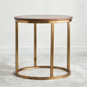 โต๊ะทรงกระบอกสีทองทรงกลมที่สร้างขึ้นสำหรับห้องนั่งเล่นห้องนอนและมุมตกแต่งที่น่าดึงดูดเหนือกาลเวลา - Product Image 6