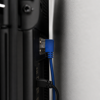 Kabel Ethernet RJ45 Cat6 UTP Tembaga Murni Sudut Kanan 90 Derajat XXD Industrial, Kabel LAN Kecepatan Tinggi 10Gbps untuk Router, Bersertifikasi CE RoHS