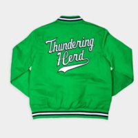 Blouson universitaire vintage personnalisé pour homme en satin, style bomber, avec appliqué brodé sur le devant, pour équipes universitaires, OEM