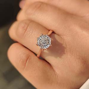 แหวนเพชรทรงโปรตุเกสแบบโซลิแทร์ - Product Image 4