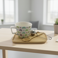 Ensemble de tasses à café en céramique 3460467Set-0.32, style Europe du Nord, avec infuseur pour le thé, pour l'exportation