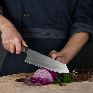 Yeni varış profesyonel japon kalite 8 inç kaplı çelik şef bıçağı renkli saplı - Product Image 6