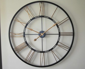 Horloge murale en fer de haute qualité avec aiguille noire pour la décoration de la chambre à coucher, du bureau et du salon, vente en gros - Product Image 6