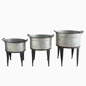 Jardinière en métal en fer de nouvelle conception en laiton AK avec support fabricant décoration de maison et de jardin jardinière en métal en fer galvanisé - Product Image 1