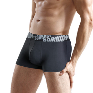 Lot de 4 boxers en coton à la mode pour hommes, sous-vêtements confortables et sans couture, avec logo personnalisé, boxeurs respirants, vente en gros - Product Image 4