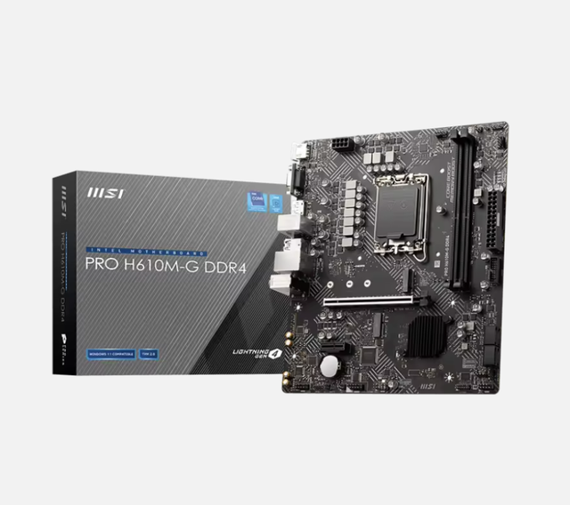 New MSI H610M-G Micro-ATX Motherboard Intel Chipset DDR4 64GB RAM Capacity SATA Hard Drive Interface LGA1700 CPU Bundle for
