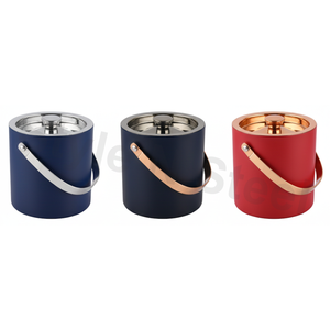 Ensemble de barware en acier inoxydable à double paroi avec seaux en métal - Product Image 5