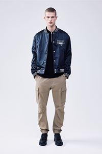 กางเกงคาร์โก้เข้ารูปผ้าฝ้าย100% เอวยางยืดมีเชือกผูกสำหรับผู้ชายใส่สบายแบบลำลอง - Product Image 6