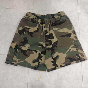 Ropa de calle nueva moda deportiva Lisa teñida al aire libre cordón secado rápido pantalones cortos de carga verano gimnasio Casual Biker pantalones cortos de hombre - Product Image 3