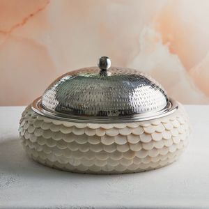 Casserole de luxe en plaqué or la plus exigeante avec couvercle en acier pour mariage dans le golfe, hôtel, traiteur, chauffe-plats - Product Image 2
