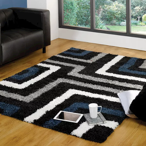 Tapis Shaggy à motif géométrique, bas prix, pour sol, décoratif, pour la maison, fabrication de tapis en inde - Product Image 5