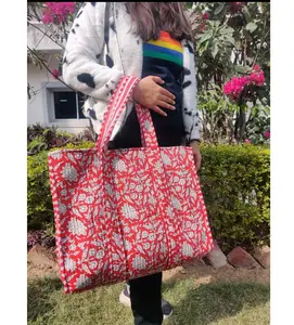 Tas katun 100% kualitas terbaik tas genggam keluaran baru untuk wanita tas tradisi buatan tangan baru untuk hadiah Hari Jadi