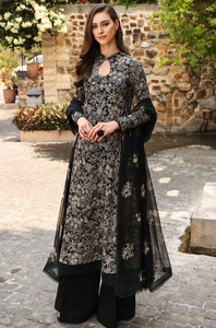 Traje de tres piezas de invierno para mujer bordado de Color Dhanak, Ropa Étnica paquistaní/India para bodas, fiestas, festividades de Diwali - Product Image 4