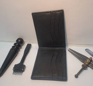 Portefeuille en cuir de vache véritable biofold vintage fait à la main pour hommes, fonction RFID, lin, ouverture courte, cadeau, porte-monnaie - Product Image 2