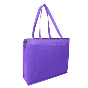 Sac fourre-tout en toile à fermeture éclair de haute qualité, sac de Shopping à la mode, sac personnalisé disponible - Product Image 6