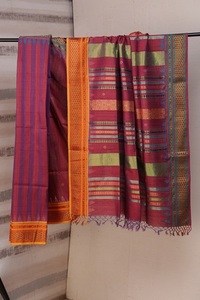 Rich <b>Maroon</b> Karvat Kinar Handloom Cotton <b>Saree</b> | Ethnic Indian Elegance | Premium Women Appereal | Timeless Indian Craftsmanship - Product Image 3