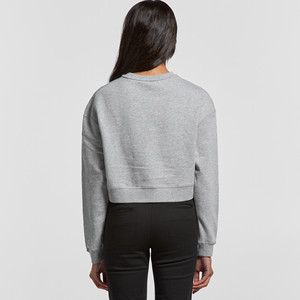Crop top con logotipo personalizado para mujer, top liso en blanco de alta calidad, 65% algodón, 35% poliéster, ropa de calle, camisetas para el sudor - Product Image 6