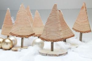 ARBRE DE NOËL FAIT À LA MAIN DÉCORATION ÉCOLOGIQUE CADEAU FAIT À LA MAIN Arbre en bois ornemental Fabriqué en cerisier un arbre pour la saison - Product Image 2