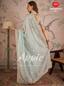 Parampara elegante tela de cristal hecha a mano trabajo de barba estilo sofisticado ropa India pakistaní moda atemporal nuevo - Product Image 5