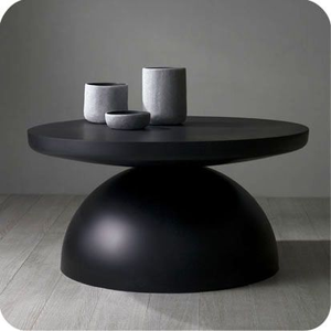 Table basse moderne scandinave noire en forme de tambour |   Table d'appoint haut de gamme pour la décoration intérieure, les projets hôteliers et les commandes en gros - Product Image 5