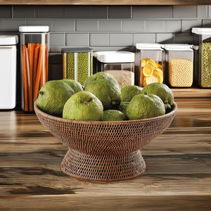 Bol d'offrande en rotin de Birmanie en gros par TienPhong | Bol décoratif naturel tissé à la main pour la maison, le temple et l'affichage - Product Image 1