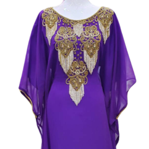 ชุดราตรียาวดีไซเนอร์ล่าสุด,ชุดเดรสยาวสไตล์ตุรกี Kaftan Dubai Jalabiya ดีไซน์ใหม่ล่าสุด - Product Image 1