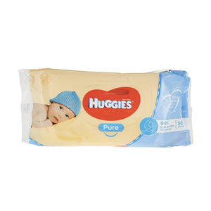 Pour Huggies Pure Wipes 56s Produits de nettoyage ménagers en coton de haute qualité spécialement formulés pour les nouveau-nés Ultra sensibles - Product Image 3