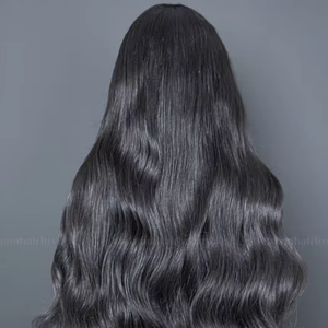 Peluca sin pegamento de encaje HD de lujo vietnamita para mujer, cabello humano crudo, estilo ondulado, envío frontal directamente del proveedor de Vietnam - Product Image 1