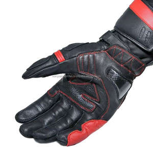 Motorcycle Breathable Leather Goatskin <b>Gloves</b> Carbon Fiber Casing for Impact Touchscreen Protection Outdoor Cycling Resistant - Product Image 3