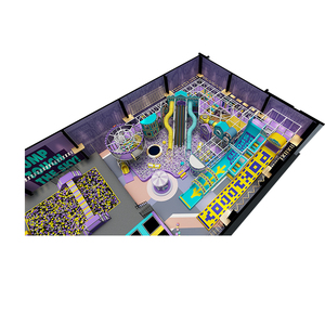 Bettaplay 1900 m² Centre de divertissement intérieur pour enfants, thème Rêve Tendance Violet, avec trampoline, toboggan multiple et piscine à balles - Product Image 6