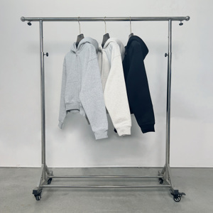 Personnalisé recadrée plaine vierge mode Streetwear veste pull pour femmes 100% coton haute qualité confortable sweats à capuche broderie - Product Image 4