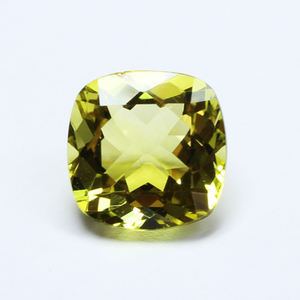 ควอตซ์เลมอนควอตซ์ตัดเป็นเหลี่ยมเพชรพลอยธรรมชาติสีเขียวทอง100% - Product Image 4