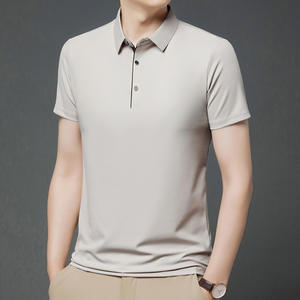 OEM Logo personnalisé Broderie Design imprimé Chemise d'été de couleur unie pour hommes Polos à manches courtes confortables et à la mode - Product Image 5