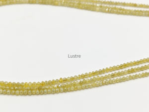Diamante amarillo Facetado Rondelle Cuentas sueltas Pulsera de moda Hilo Piedras preciosas de piedra natural Diamante amarillo brillante natural - Product Image 2