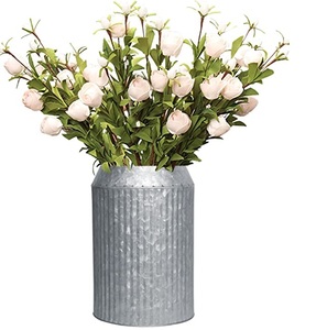 customised handmade <b>Vintage</b> Galvanized Flower <b>Vase</b> jug with white finish for Farmhouse Decorative - Product Image 4