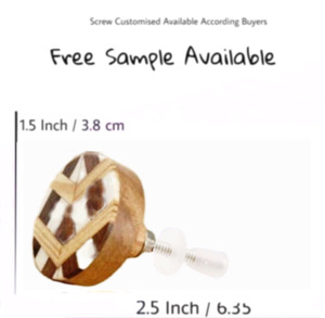 Boutons industriels en bois Chevron en résine pour chambre à coucher Hot Selling Door Drawer Cabinet Cupboard Handle Tires for Kitchen Dresser - Product Image 3