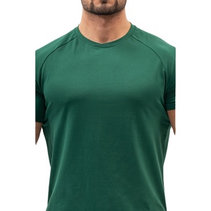 Performance Workout T-Shirt <b>Men</b> 100% Cotton 210gsm Slim Fit Short Sleeve O-Neck Lightweight <b>Stretch</b> Quick Dry Breathable Silk - Product Image 5