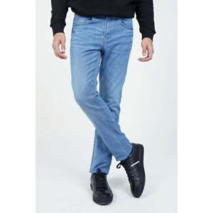 Jeans vintage CHASER pour hommes, style hip-hop, coupe ample, tricoté, droit, avec motif léopard et diamants brodés, taille mi-basse à basse - Product Image 1