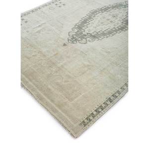 พรมขนสัตว์สีน้ำตาลเบจวินเทจถักมือ รุ่น Pae-1848 สำหรับใช้ในบ้าน-ลายเมดัลเลียนนามธรรมรูปสี่เหลี่ยมผืนผ้าสำหรับห้องนั่งเล่น ห้องโถง ห้องพัก - Product Image 2