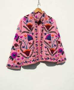 Abrigo de Invierno Casual para Mujer, Bordado a Mano, en Tela Tejida, Estilo Nuevo, Regalo Perfecto para Ella - Product Image 6