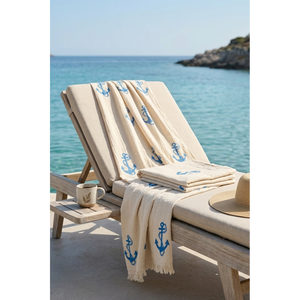 Toalla de Playa de Muselina 100% Algodón Orgánico Varol, Diseño Novedoso, Secado Rápido, Ecológica, Antiarena, para Gimnasio - Product Image 3