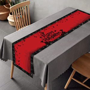 Hạnh Phúc Halloween bảng chạy 71x14in ác bí ngô máu dấu tay Khăn trải bàn Halloween bên trang trí bảng Runner Băng biểu ngữ - Product Image 3