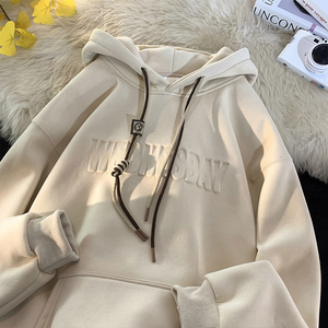 Custom Heavyweight Pullover Embossed <b>Hoodie</b> <b>Blanket</b> <b>Men's</b> <b>Oversized</b> Unisex Fleece Sweatshirts Streetwear Style - Product Image 5