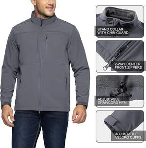 Veste Softshell Imperméable pour Homme Doublée de Polaire Chaude Coupe-Vent Légère Softshell pour Voyage Randonnée Golf - Product Image 4