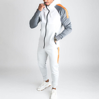 Chándal Deportivo Personalizado con Logotipo, de Alta Calidad, para Invierno, de Dos Piezas, con Cierre Completo, Transpirable, con Cintura Elástica, 100% Algodón