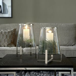 Premium Quality Glass <b>Candle</b> Lantern Holder for Wedding Decoration Silver <b>Pillar</b> Handmade <b>Candle</b> Holder Stands for Sale - Product Image 4