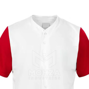 เสื้อฝึกซ้อมตีเบสบอลแบบติดกระดุม สีพื้น ผลิตในปากีสถาน - Product Image 6