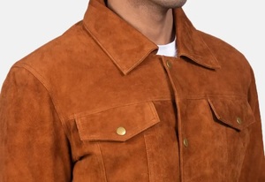 Veste de soudage en cuir de vache fendu industriel personnalisable pour hommes pour mécanicien et soudeur avec support avec logo personnalisé - Product Image 2