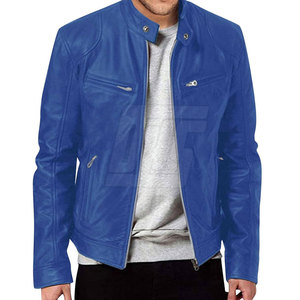 เสื้อแจ็กเก็ตหนังแฟชั่นสำหรับผู้ชายมีซิปและซับในนุ่มสำหรับทุกฤดู - Product Image 1