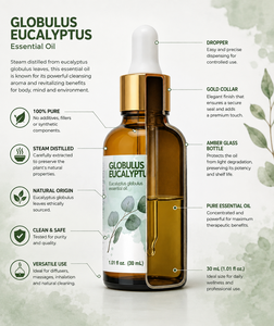 Eucalyptus Globulus Essential <b>Oil</b> 10ml Farm to <b>Bottle</b> Steam Distilled Aromatherapy <b>Oil</b> Skin Care Hair Care Products - Product Image 4